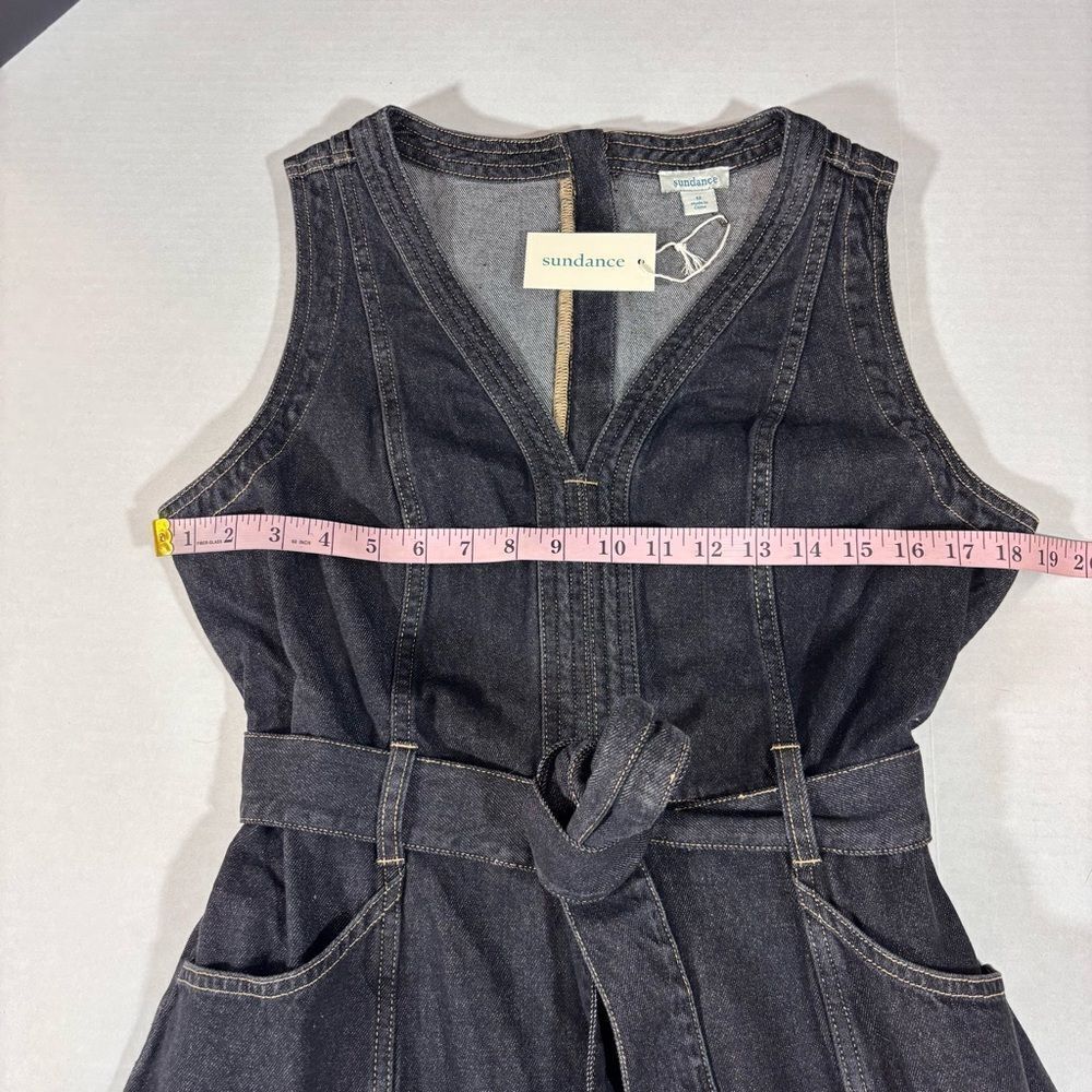 Sundance Poppy Denim Dress in Washed Black NEW Size 12 - Picture 12 of 14